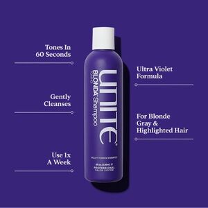UNITE BLONDA Purple Toning Shampoo | Brass Neutralizer